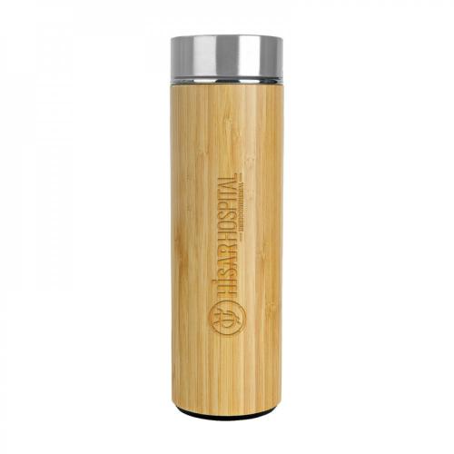Bamboo Body Stainless Steel Thermos 500 ml