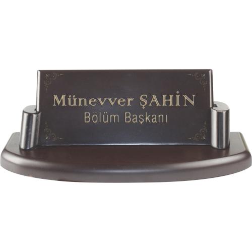 Leather Table Name Plate
