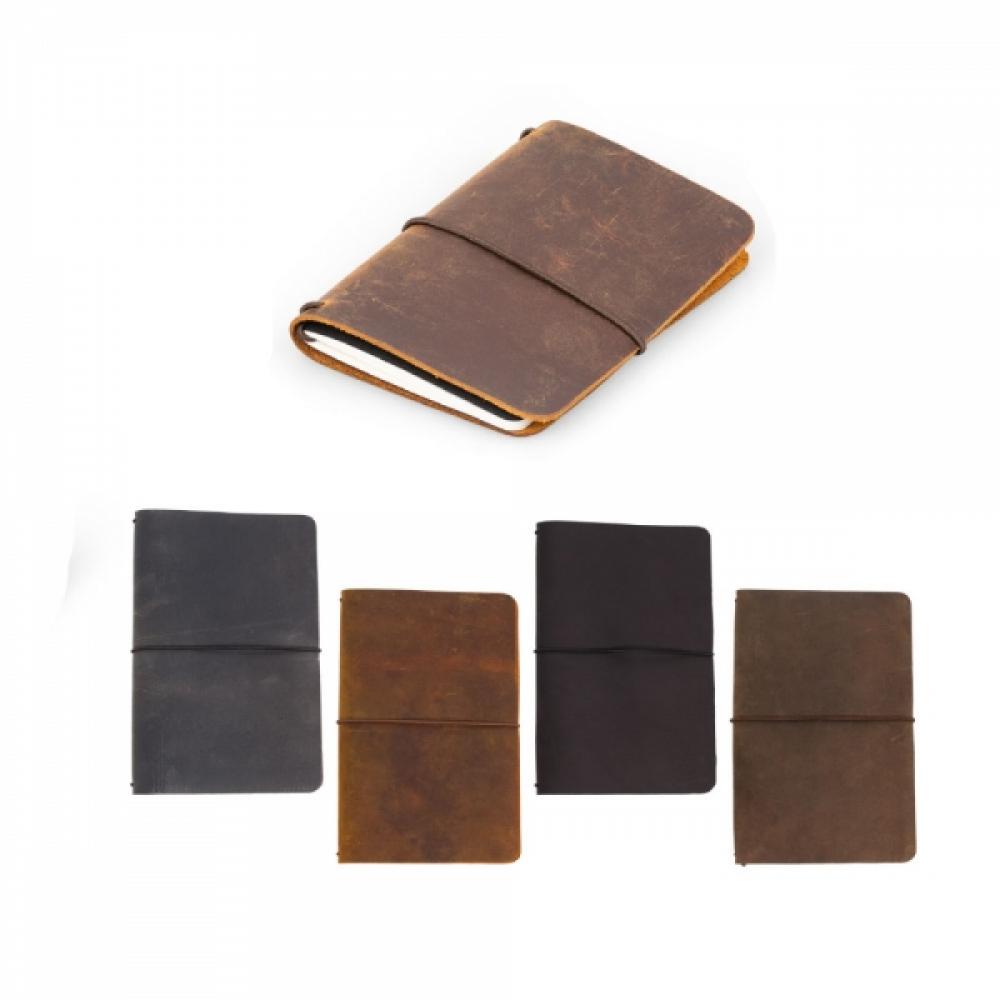 Genuine Leather Elastic Notebook Cover