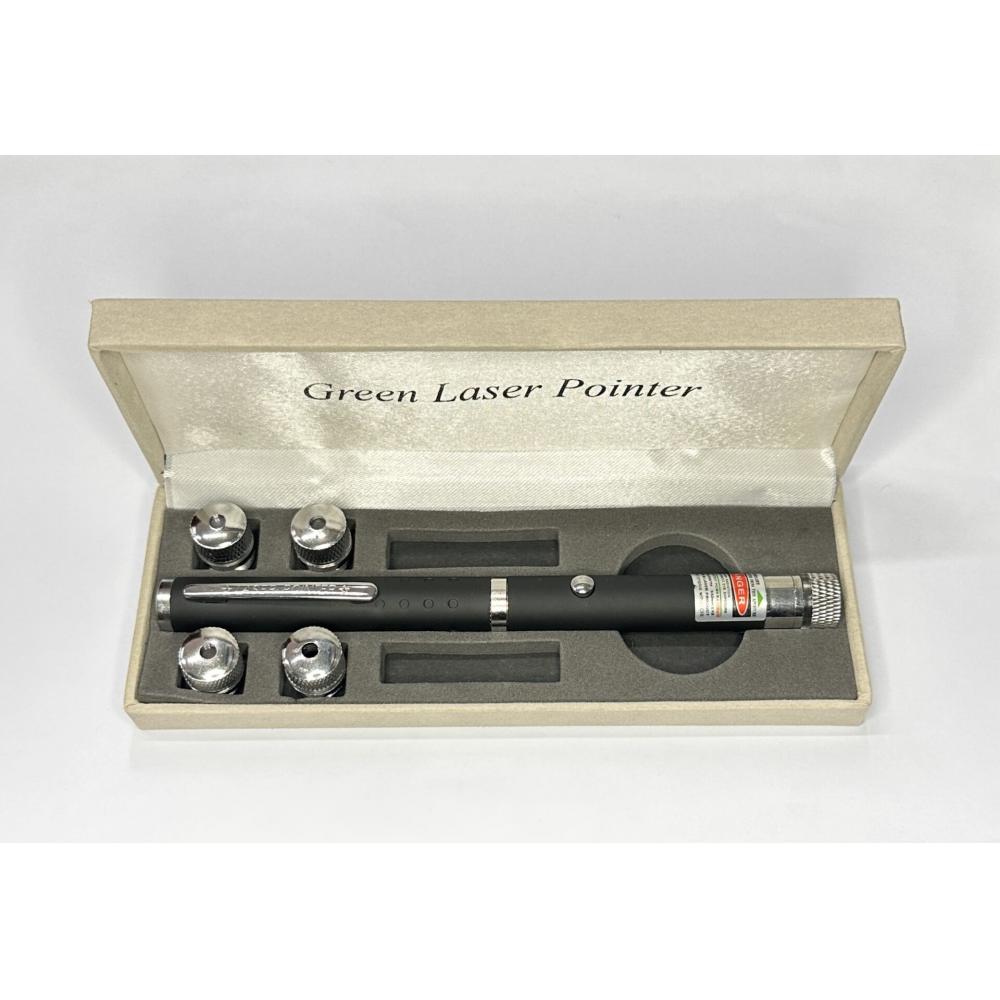 Zielony Długopis Laserowy do Prezentacji z 5 Głowicami 100 MW