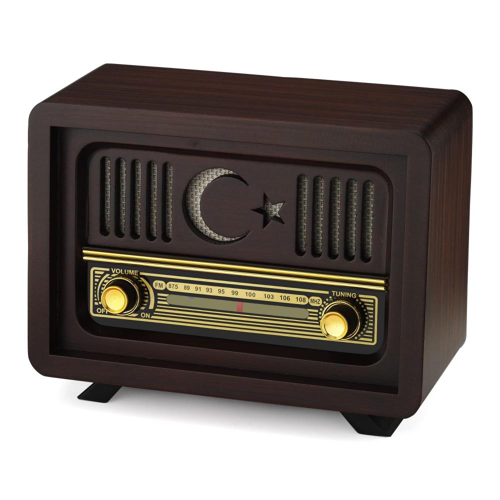 Nostalgiczne drewniane radio
