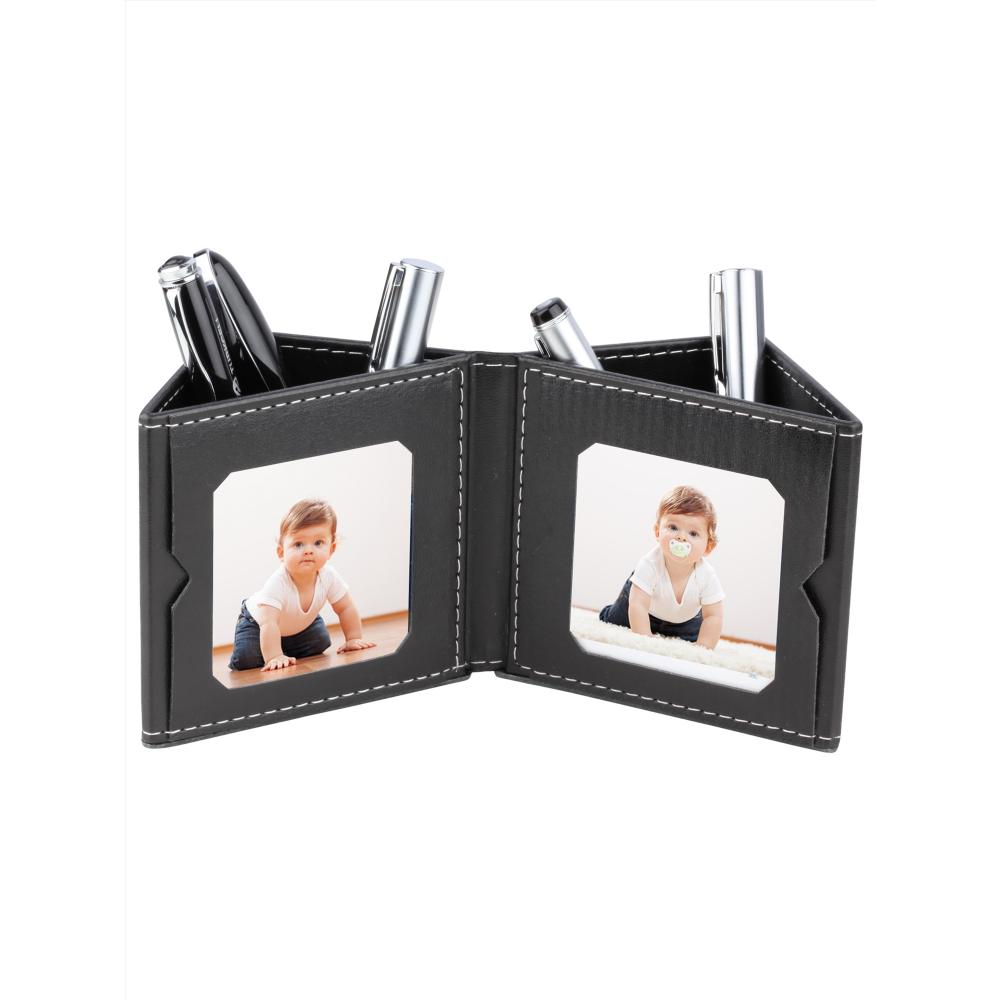 Pen Holder with Photo Compartment